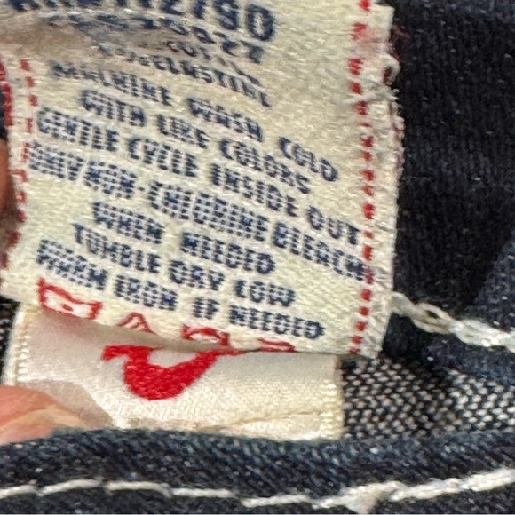 True Religion Billy Straight Leg Jeans 26 Classic Thick Stitch Flap Pocket Y2K - Picture 9 of 11